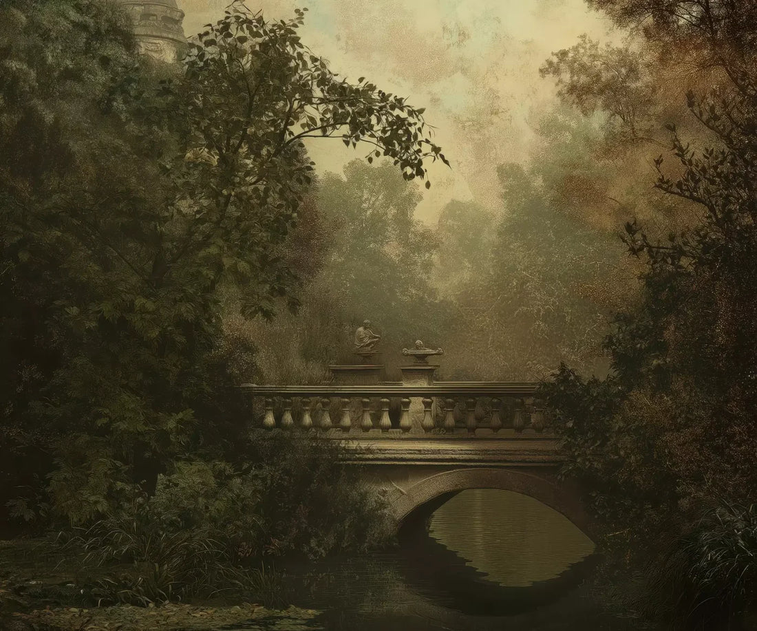 Victorian Bridge Over Water 5’x4’2 Fleece (60 x 50 inch) Backdrop