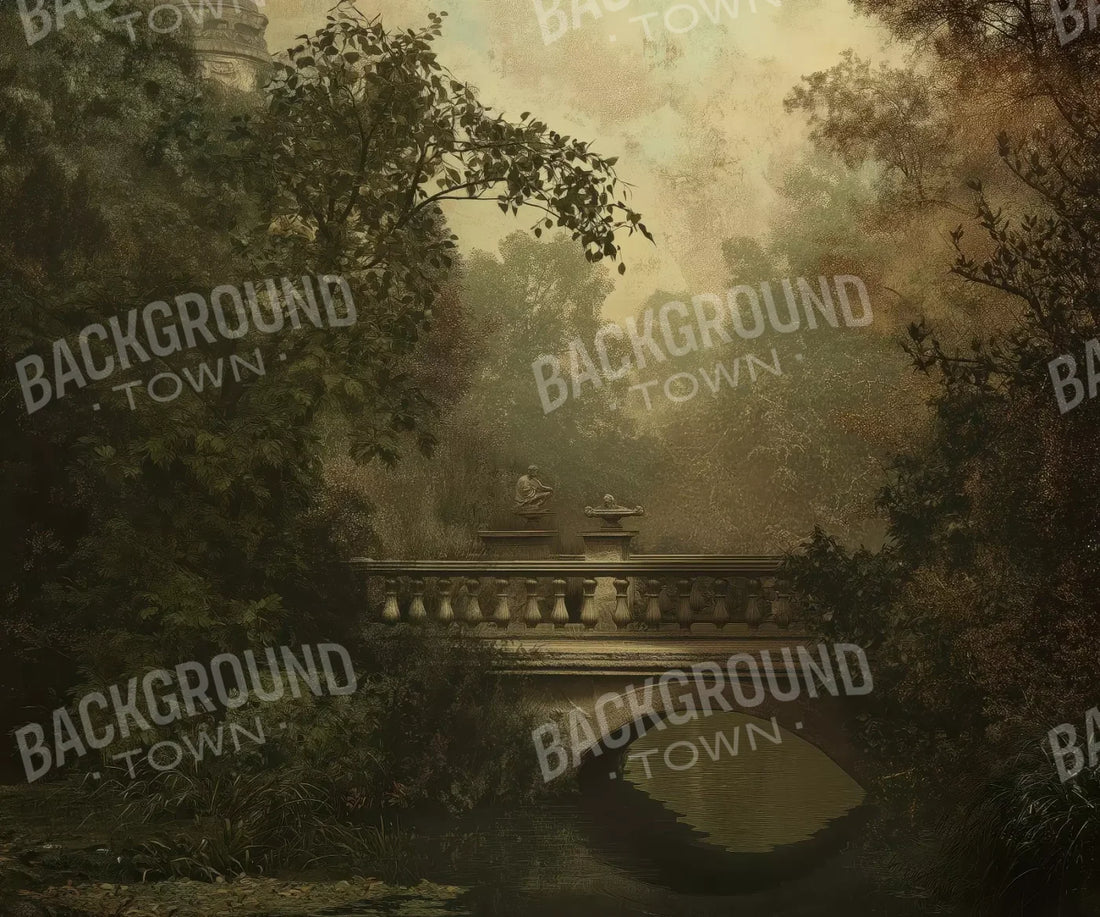 Victorian Bridge Over Water 5’x4’2 Fleece (60 x 50 inch) Backdrop