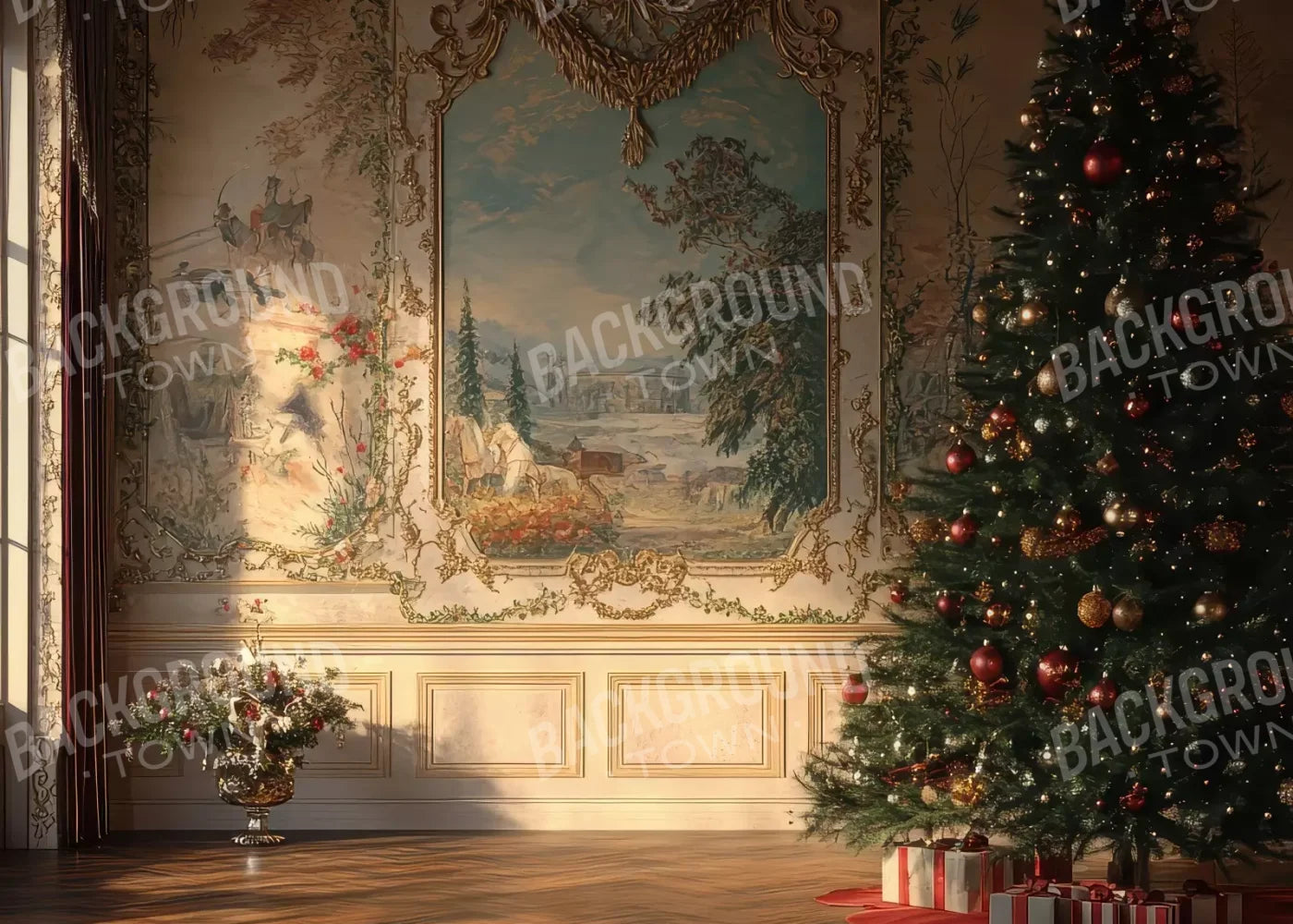 Victorian Christmas Morning 7’x5’ UltraCloth (84 x 60 inch) Backdrop