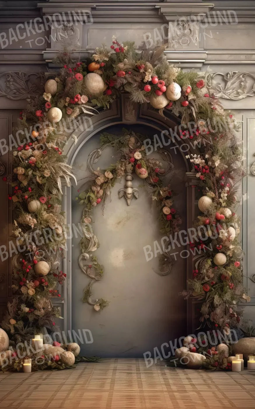 Victorian Christmas Arch 5’X8’ Ultracloth (60 X 96 Inch) Backdrop