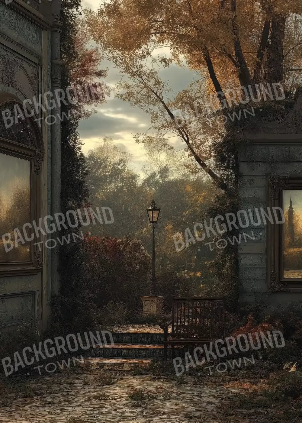Victorian Courtyard 5’x7’ UltraCloth (60 x 84 inch) Backdrop