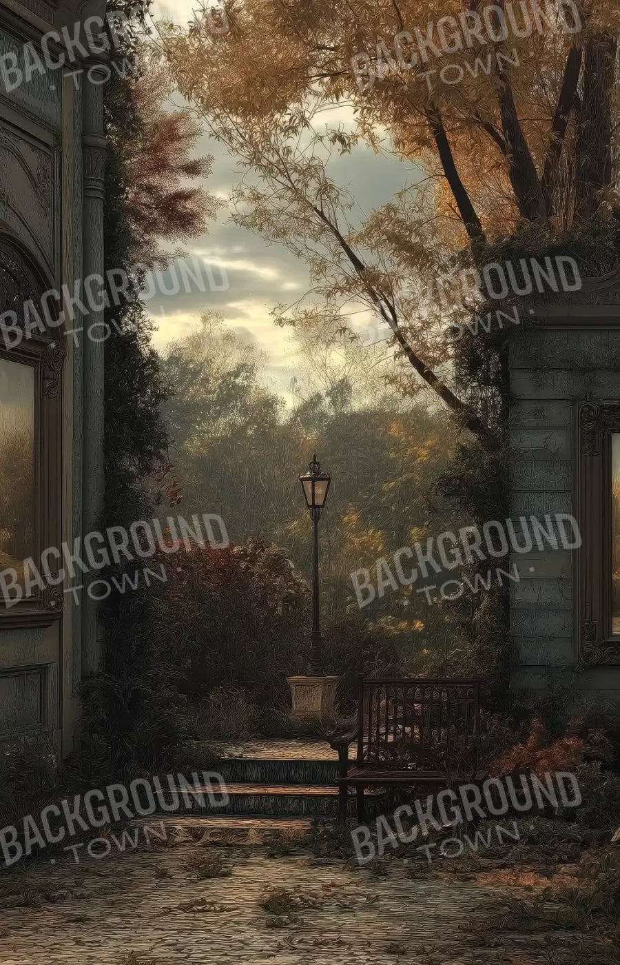 Victorian Courtyard 9’x14’ UltraCloth (108 x 168 inch) Backdrop