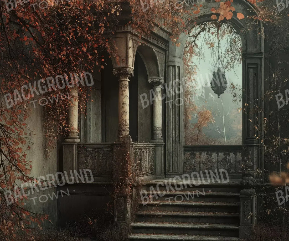 Victorian Courtyard Stairs 5’x4’2 Fleece (60 x 50 inch) Backdrop
