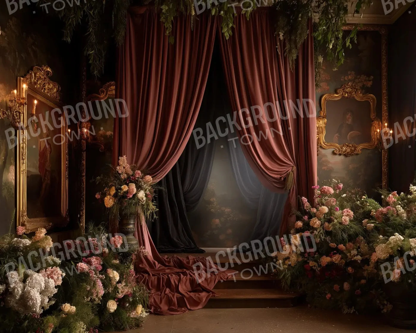 Victorian Flower Room 10’x8’ Fleece (120 x 96 inch) Backdrop