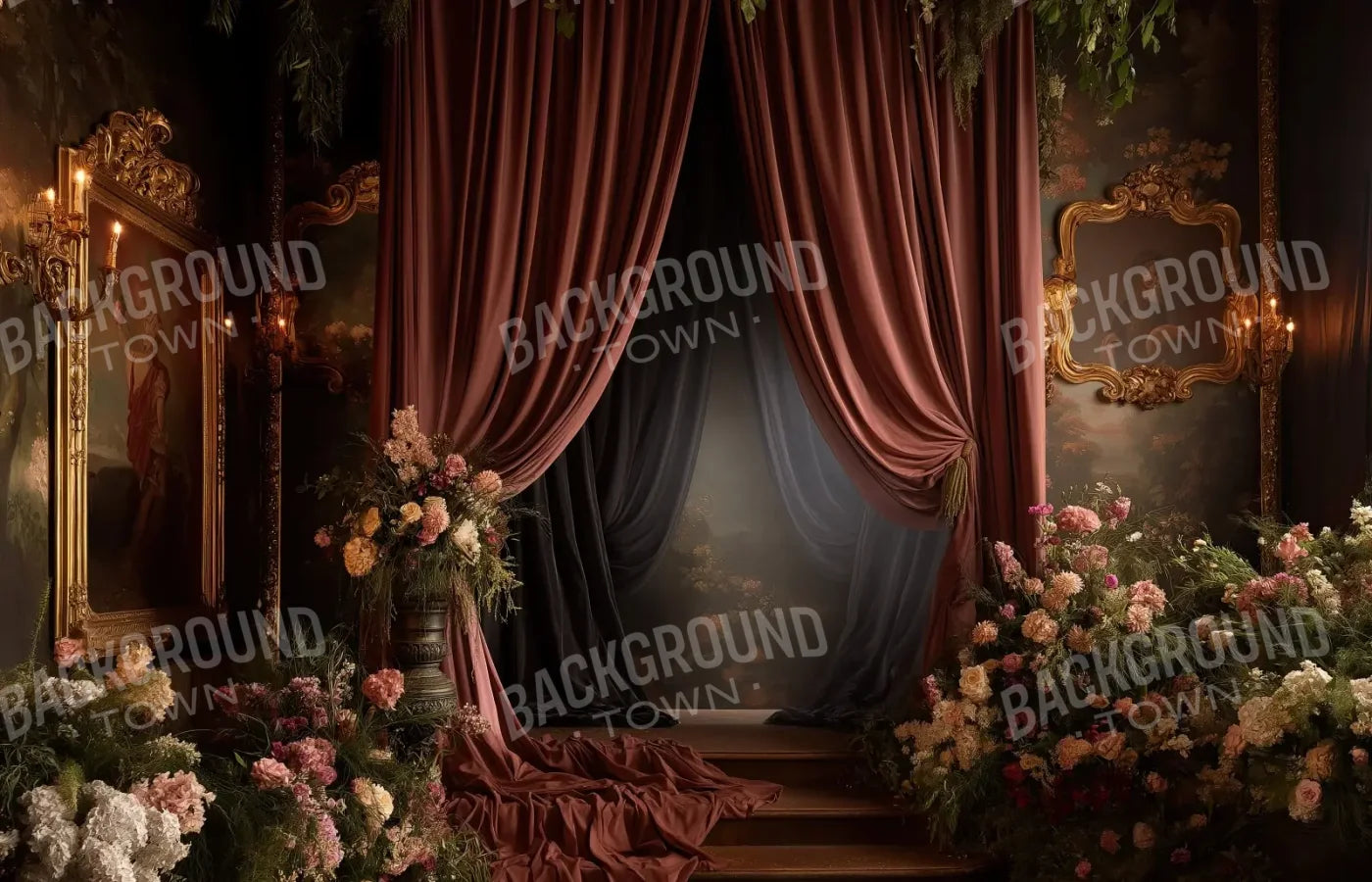 Victorian Flower Room 14’x9’ UltraCloth (168 x 108 inch) Backdrop