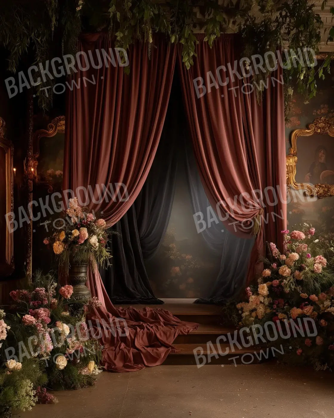 Victorian Flower Room 8’x10’ Fleece (96 x 120 inch) Backdrop