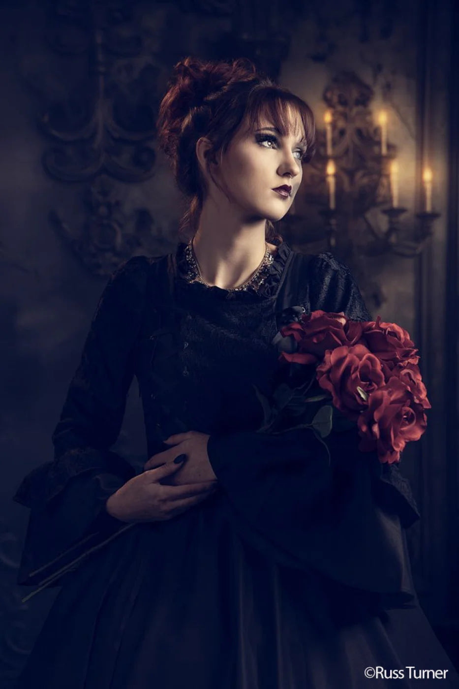 Victorian Gothic Candle Sconces Backdrop