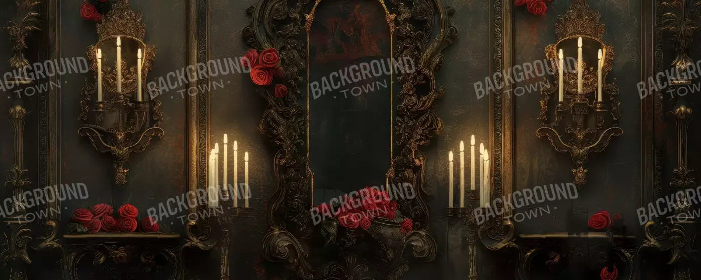 Victorian Gothic Entrance With Candles 20’x8’ UltraCloth (240 x 96 inch) Backdrop