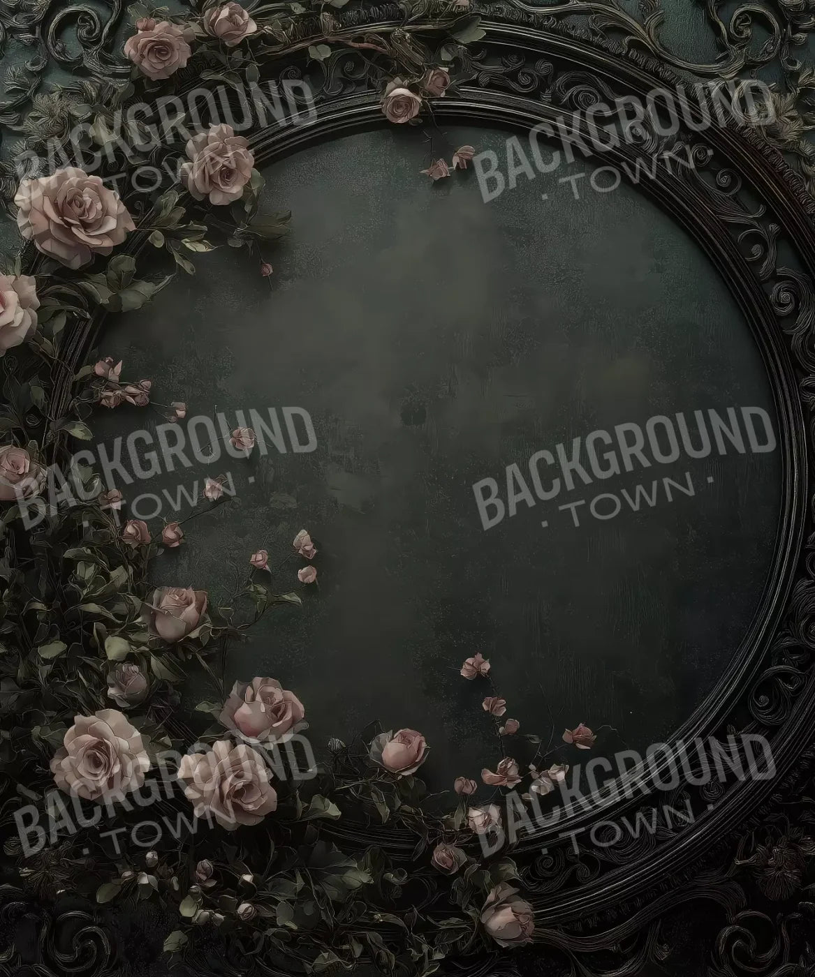 Victorian Gothic Frame With Flowers 10’x12’ UltraCloth (120 x 144 inch) Backdrop