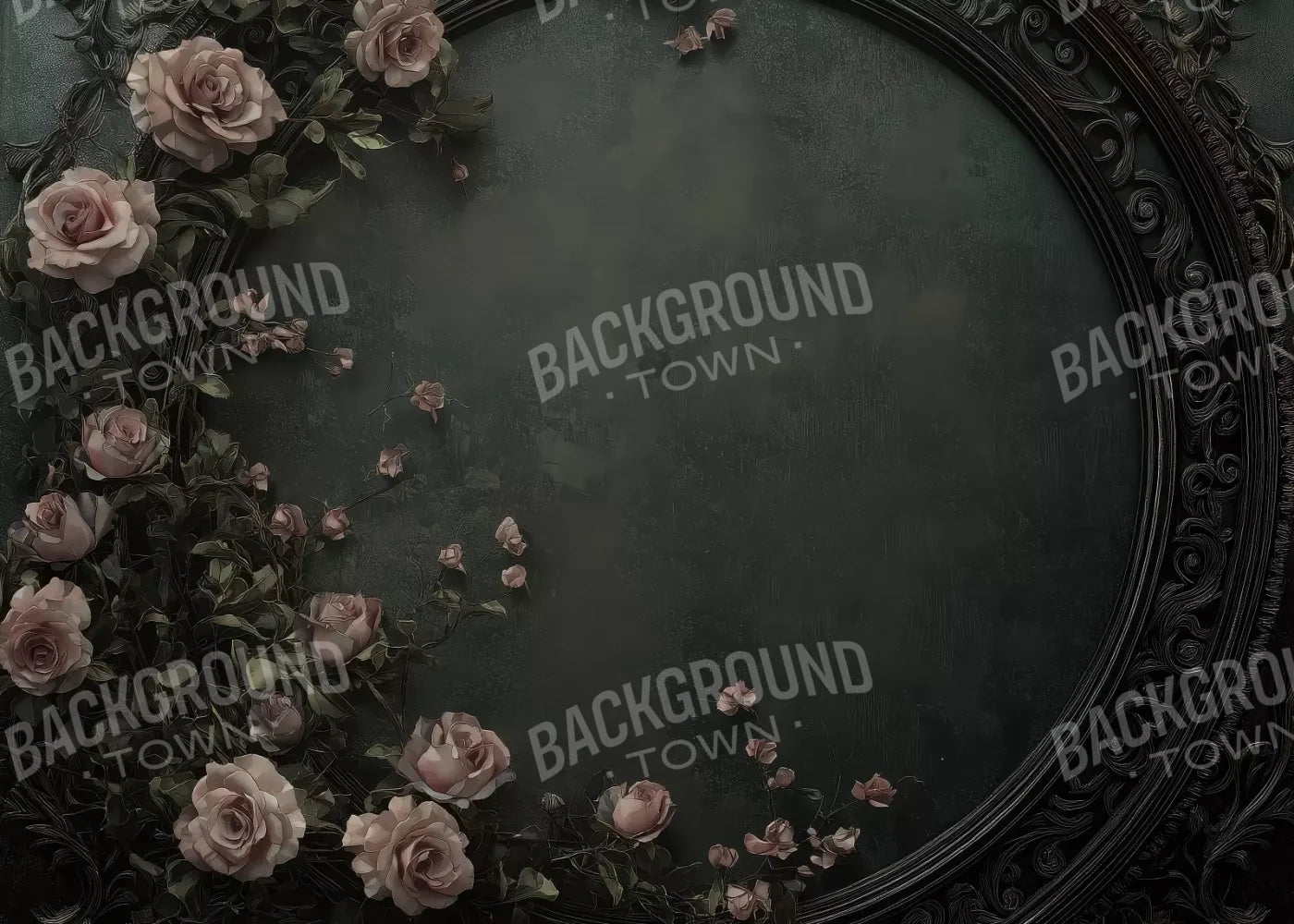 Victorian Gothic Frame With Flowers 7’x5’ UltraCloth (84 x 60 inch) Backdrop