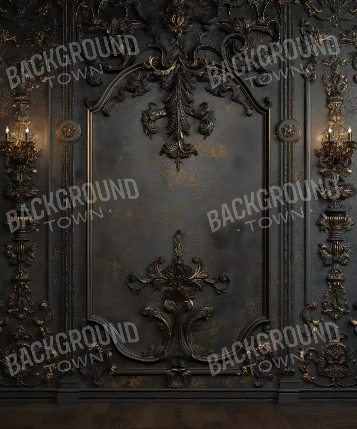 Victorian Gothic Wall Sconces 10’x12’ UltraCloth (120 x 144 inch) Backdrop