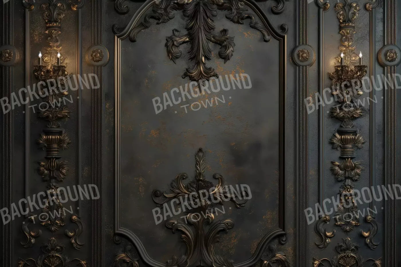 Victorian Gothic Wall Sconces 12’x8’ UltraCloth (144 x 96 inch) Backdrop