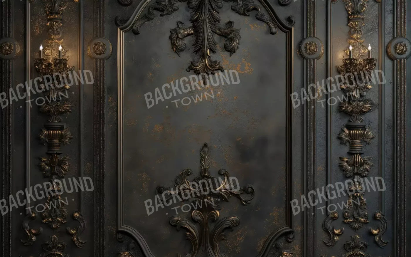 Victorian Gothic Wall Sconces 16’x10’ UltraCloth (192 x 120 inch) Backdrop