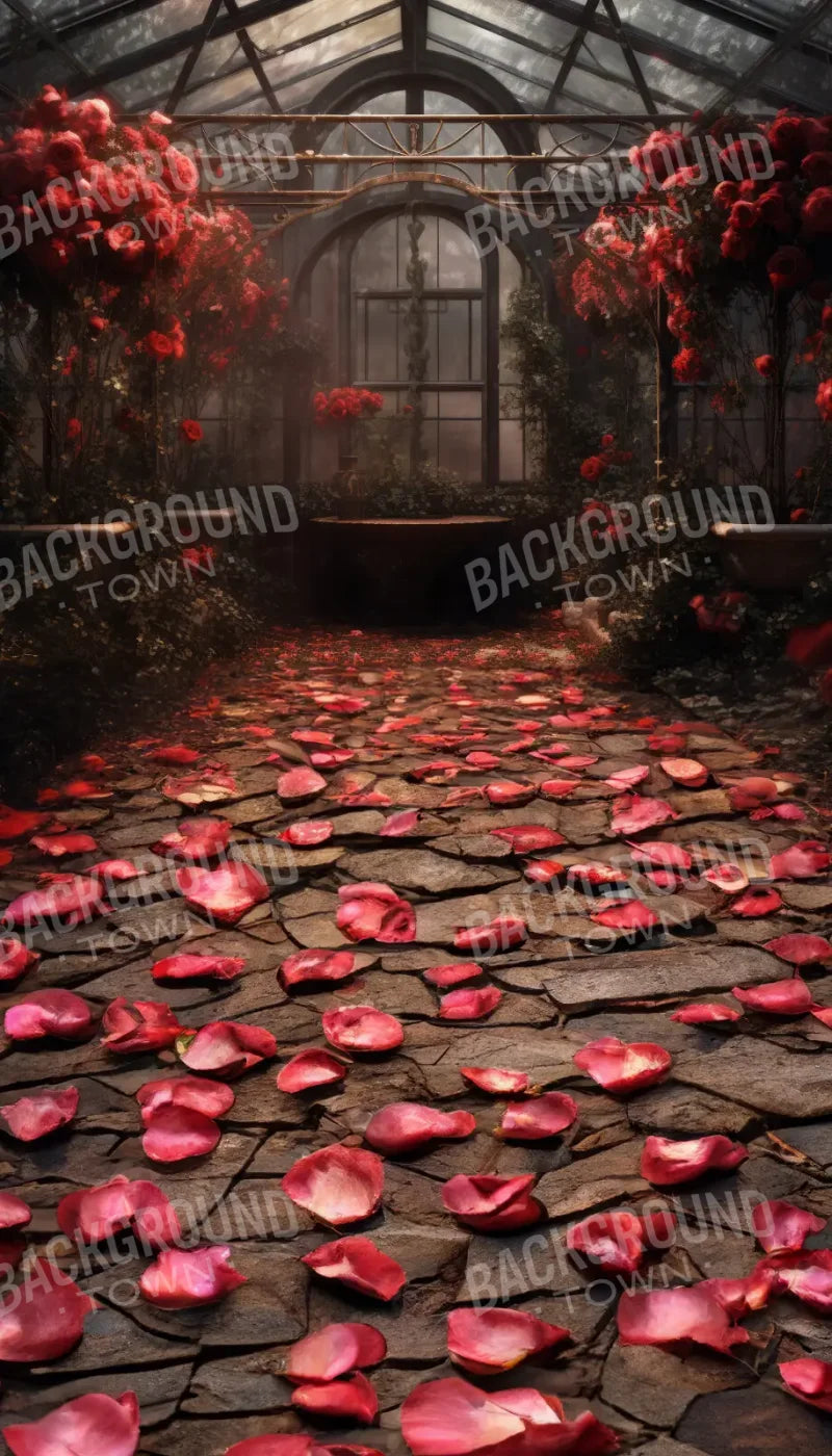 Victorian Green House Petal Path Sweep 8’x14’ UltraCloth for Westcott X-Drop Pro (96 x 168 inch) Backdrop