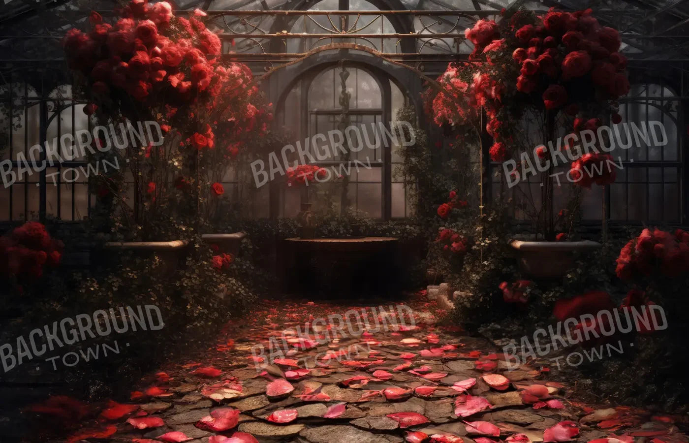 Victorian Greenhouse Petal Path 14’x9’ UltraCloth (168 x 108 inch) Backdrop