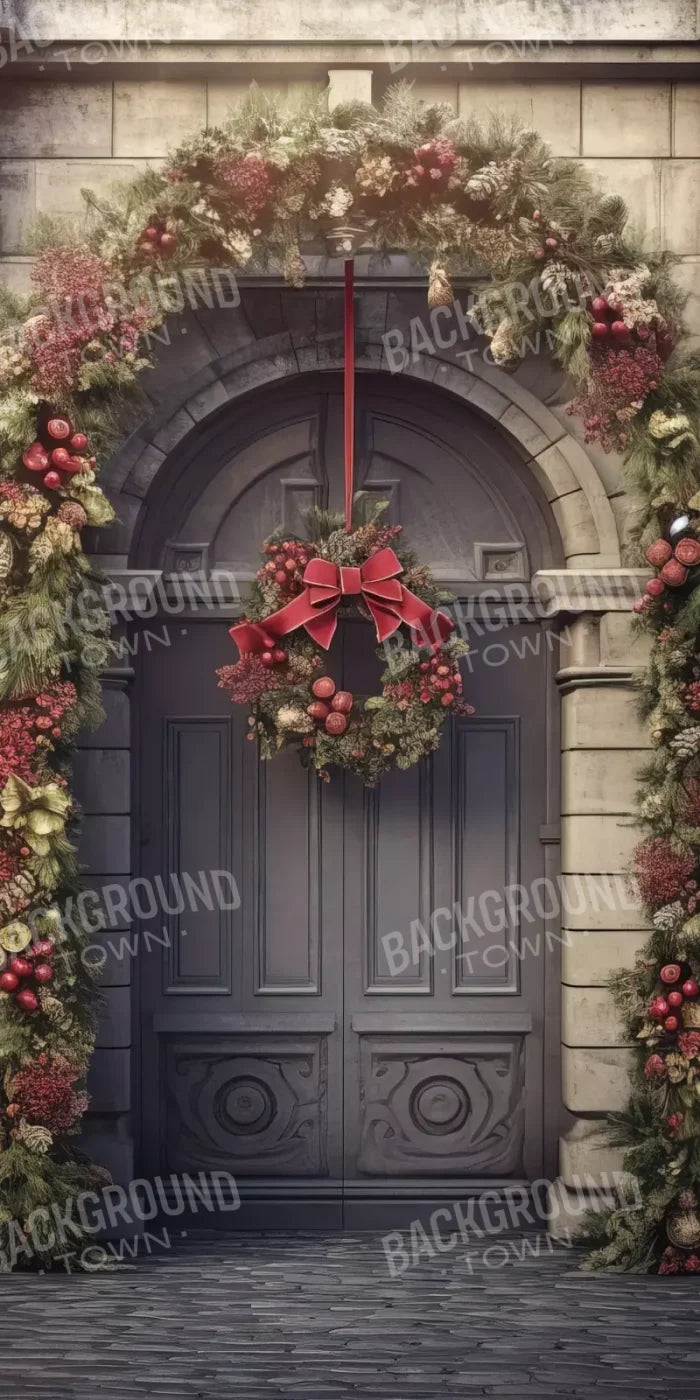 Victorian Holiday Doorway 8’X16’ Ultracloth (96 X 192 Inch) Backdrop