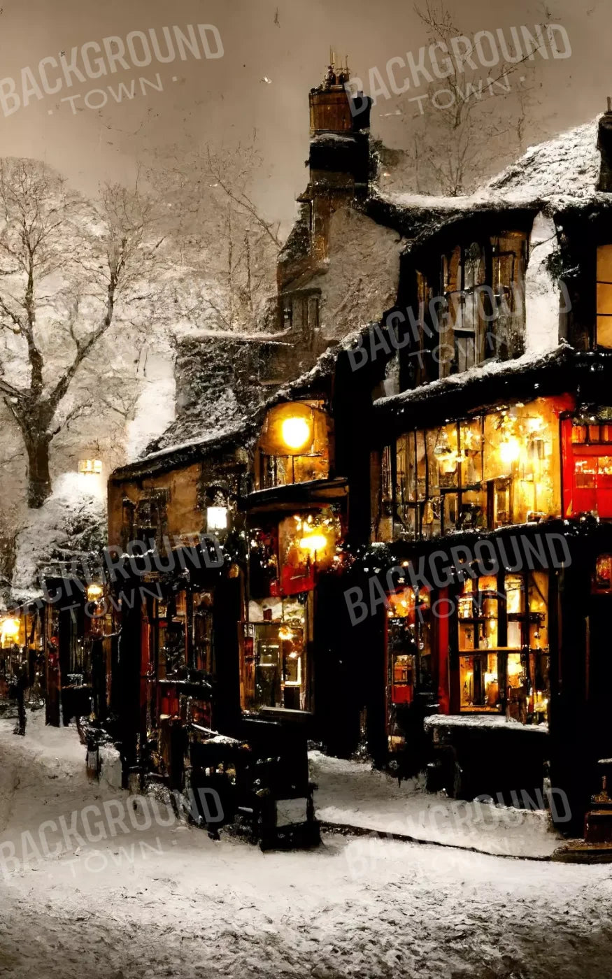 Victorian Holiday Storefront 10’X16’ Ultracloth (120 X 192 Inch) Backdrop