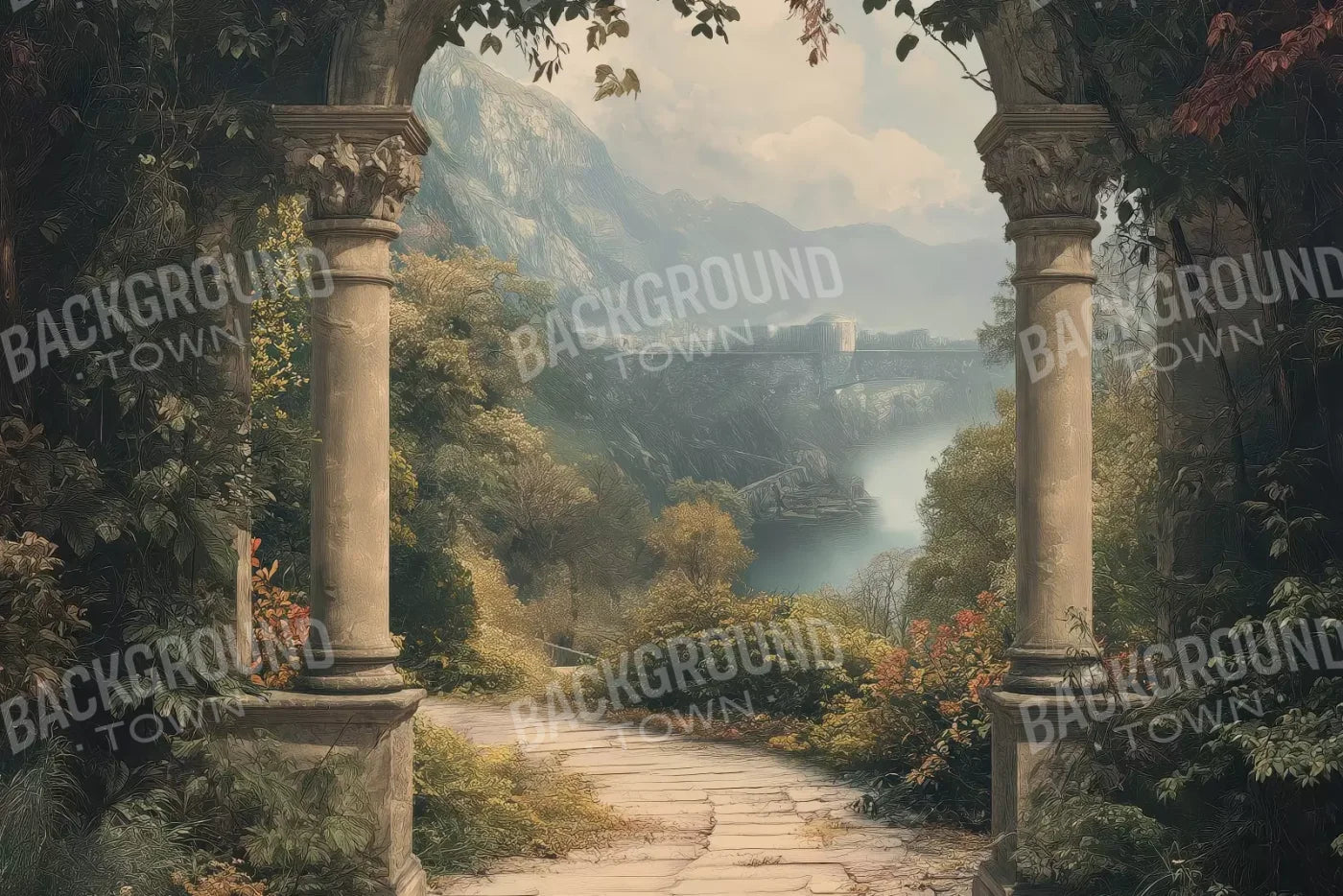 Victorian Outside Arch 12’x8’ UltraCloth (144 x 96 inch) Backdrop