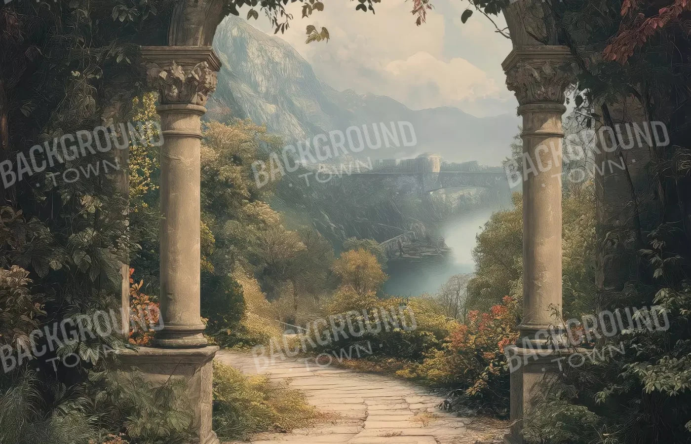 Victorian Outside Arch 14’x9’ UltraCloth (168 x 108 inch) Backdrop