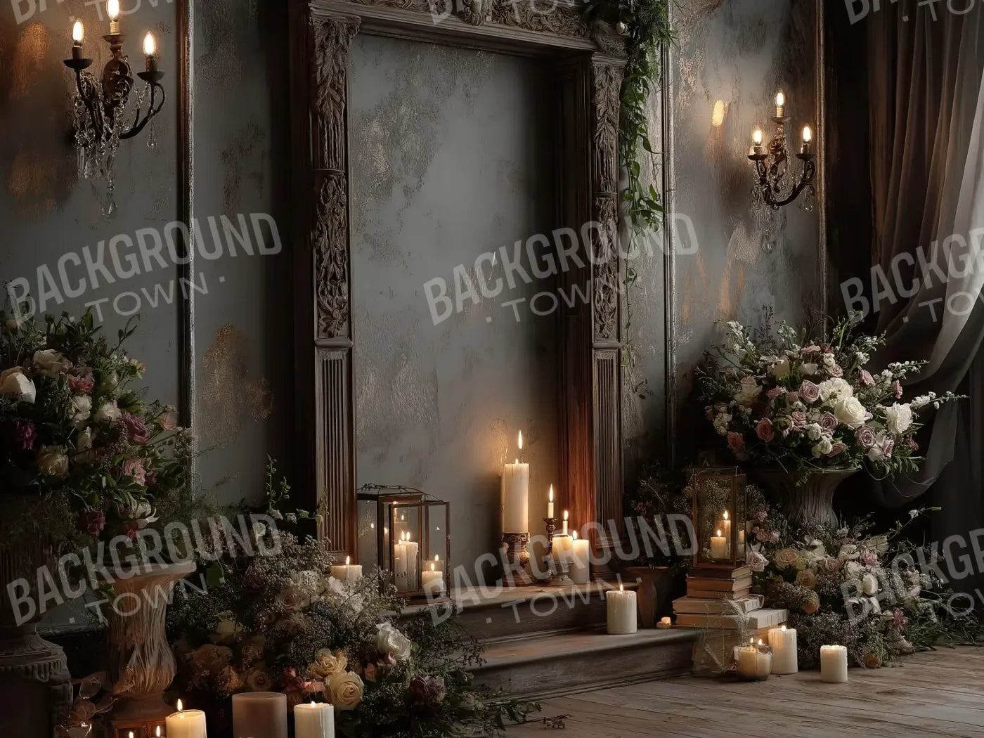 Victorian Wall 6’8x5’ Fleece (80 x 60 inch) Backdrop