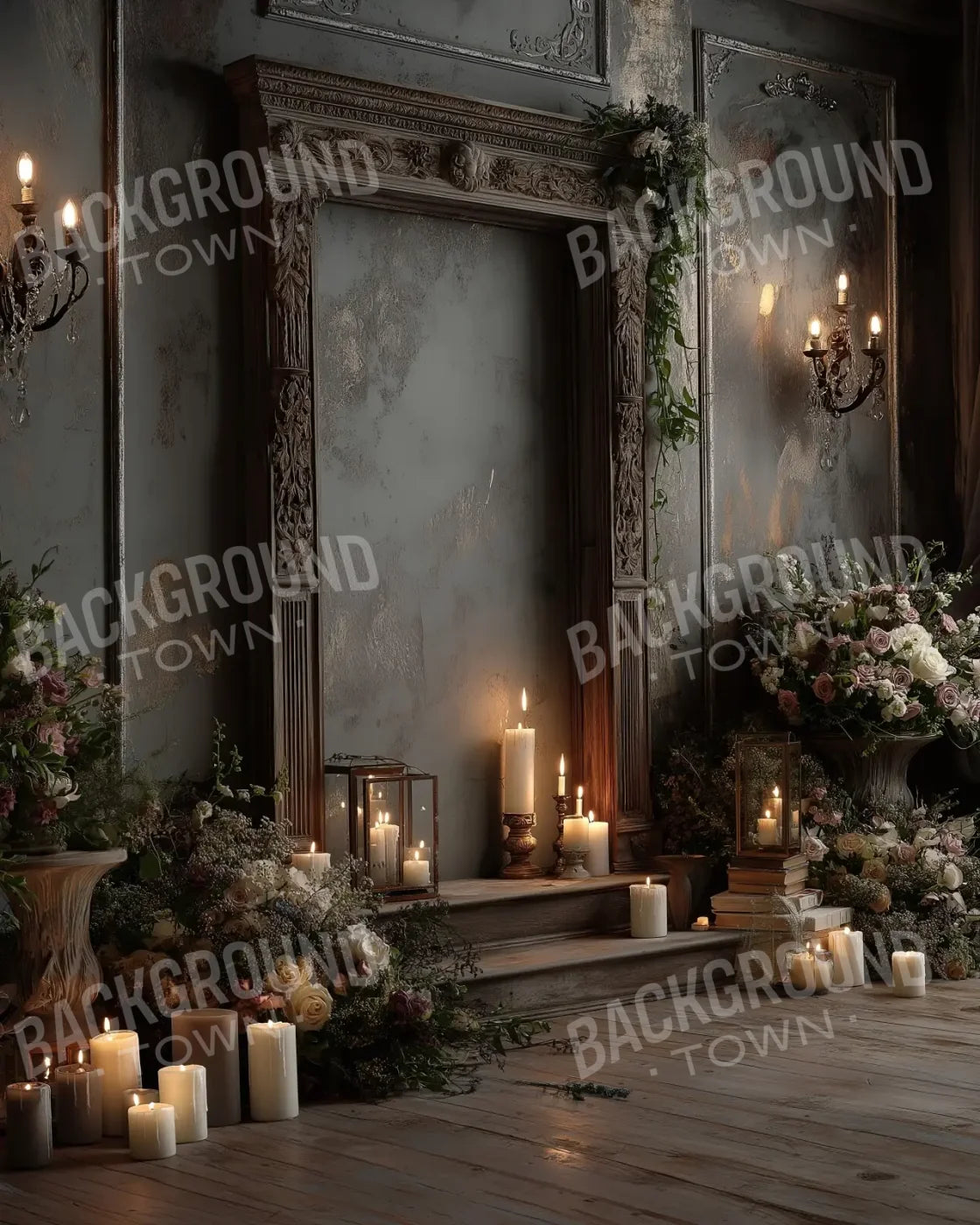 Victorian Wall 8’x10’ Fleece (96 x 120 inch) Backdrop