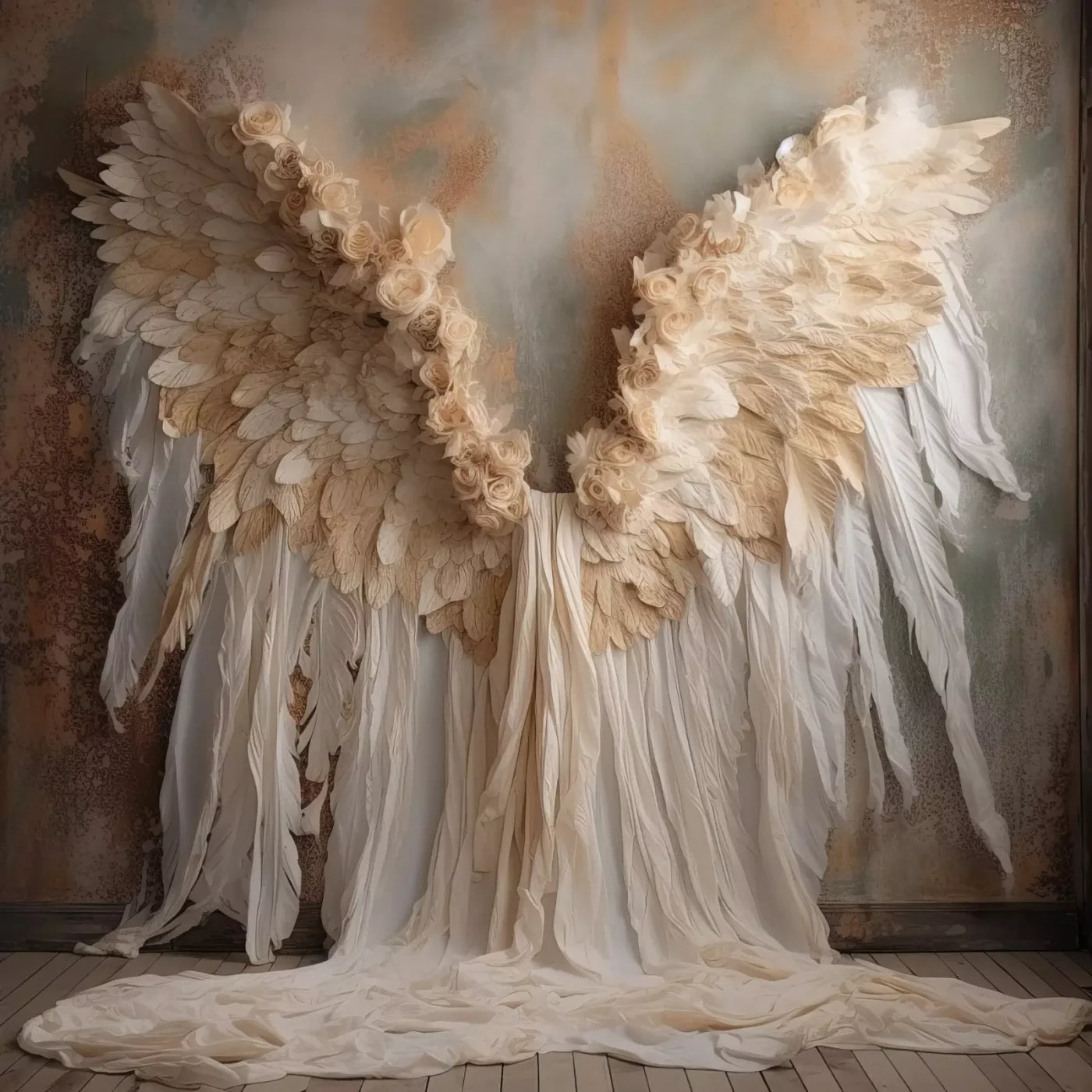 Vintage Angel Wings Ii 10’X10’ Ultracloth (120 X Inch) Backdrop