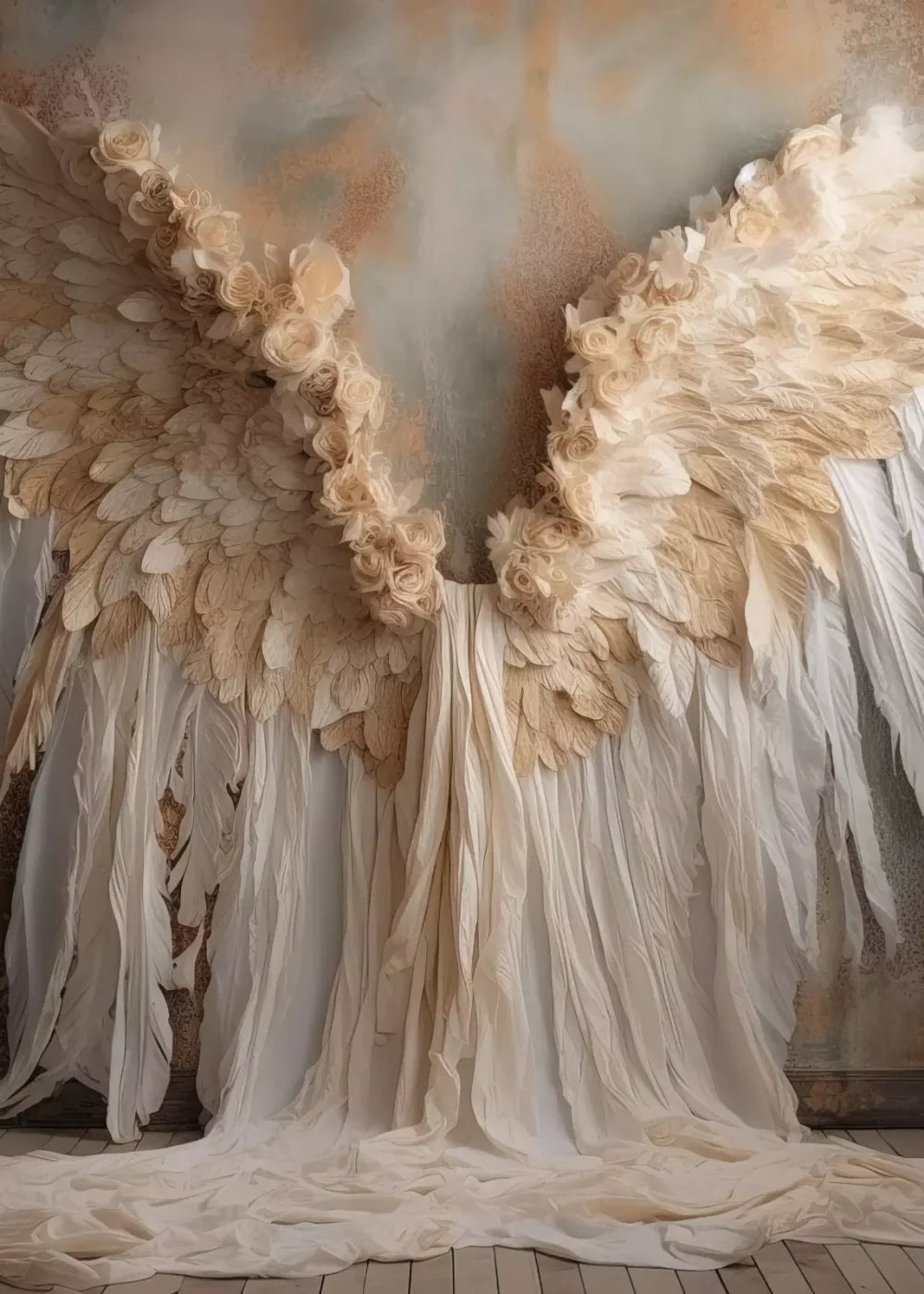 Vintage Angel Wings Ii 5’X7’ Ultracloth (60 X 84 Inch) Backdrop