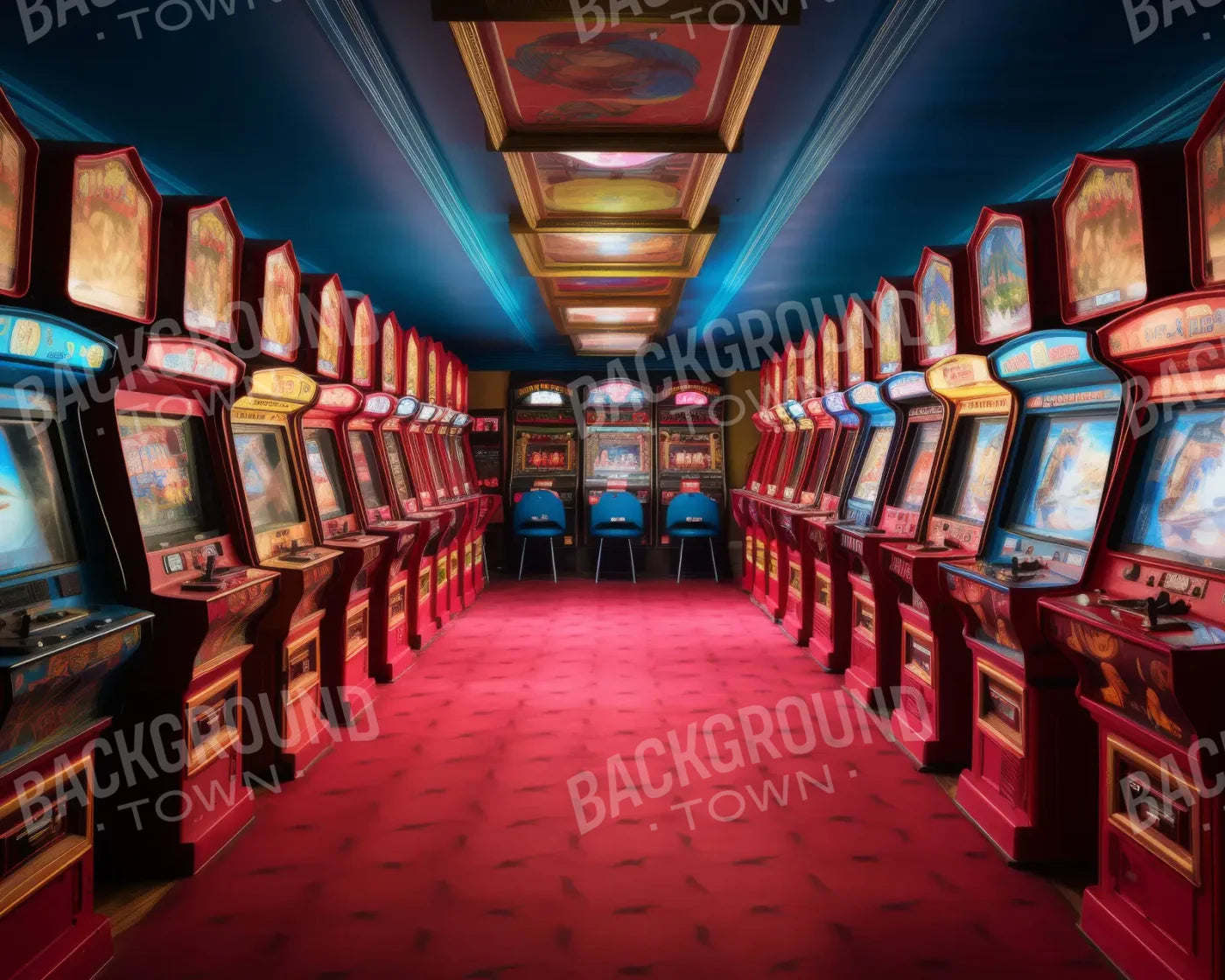Vintage Arcade 10’x8’ Fleece (120 x 96 inch) Backdrop