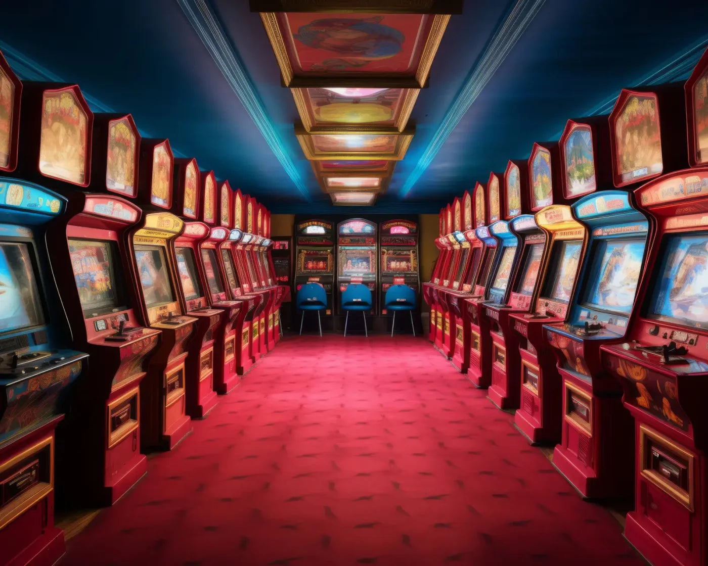 Vintage Arcade 10’x8’ Fleece (120 x 96 inch) Backdrop