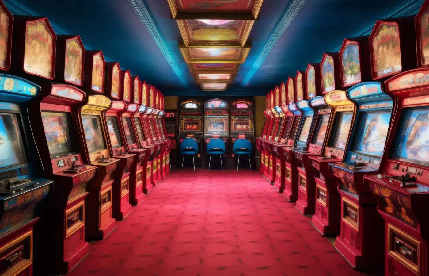 Vintage Arcade 14’x9’ UltraCloth (168 x 108 inch) Backdrop