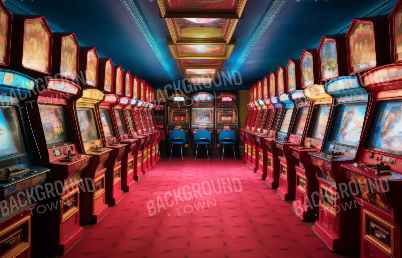 Vintage Arcade 14’x9’ UltraCloth (168 x 108 inch) Backdrop