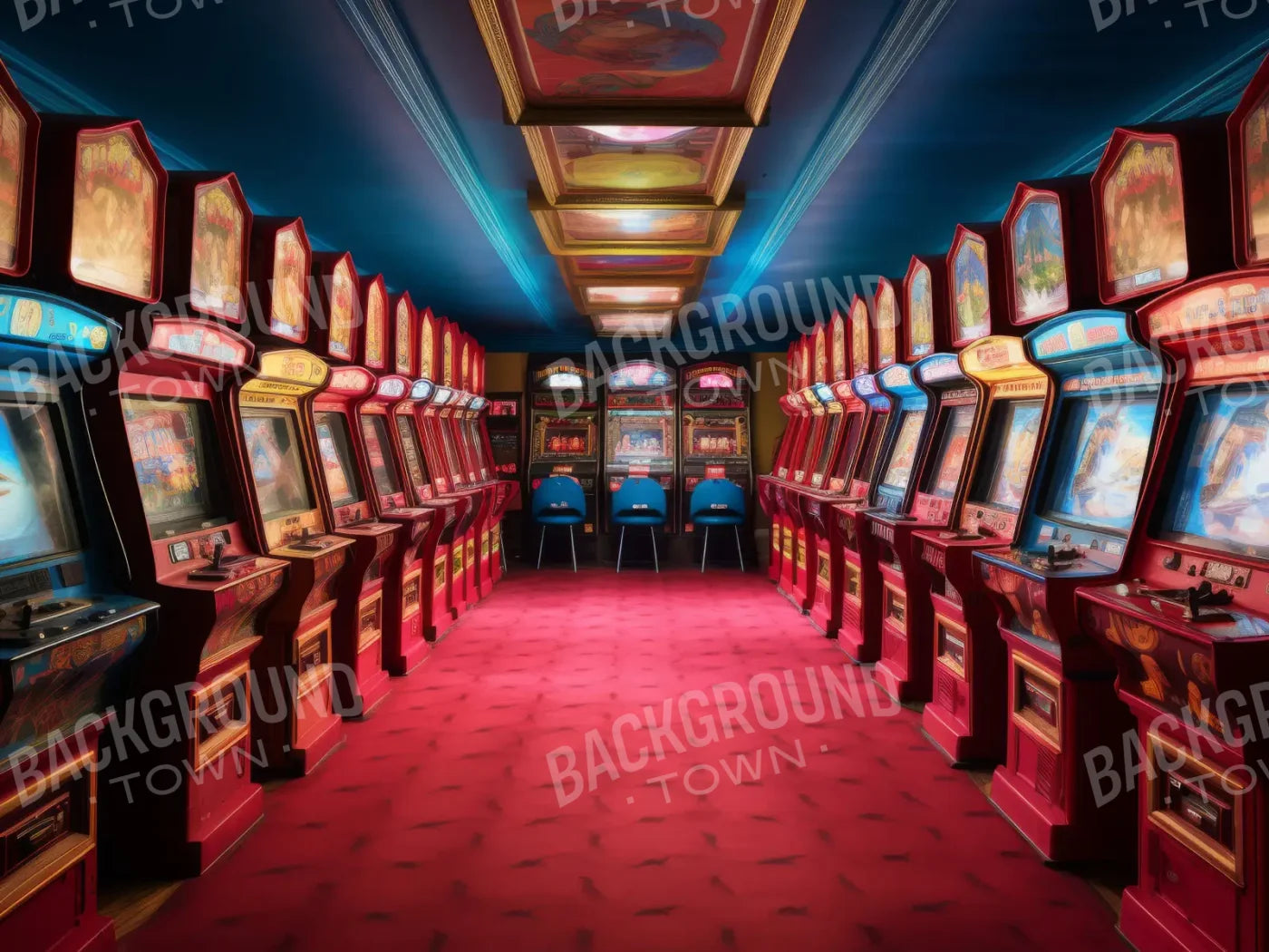 Vintage Arcade 6’8x5’ Fleece (80 x 60 inch) Backdrop