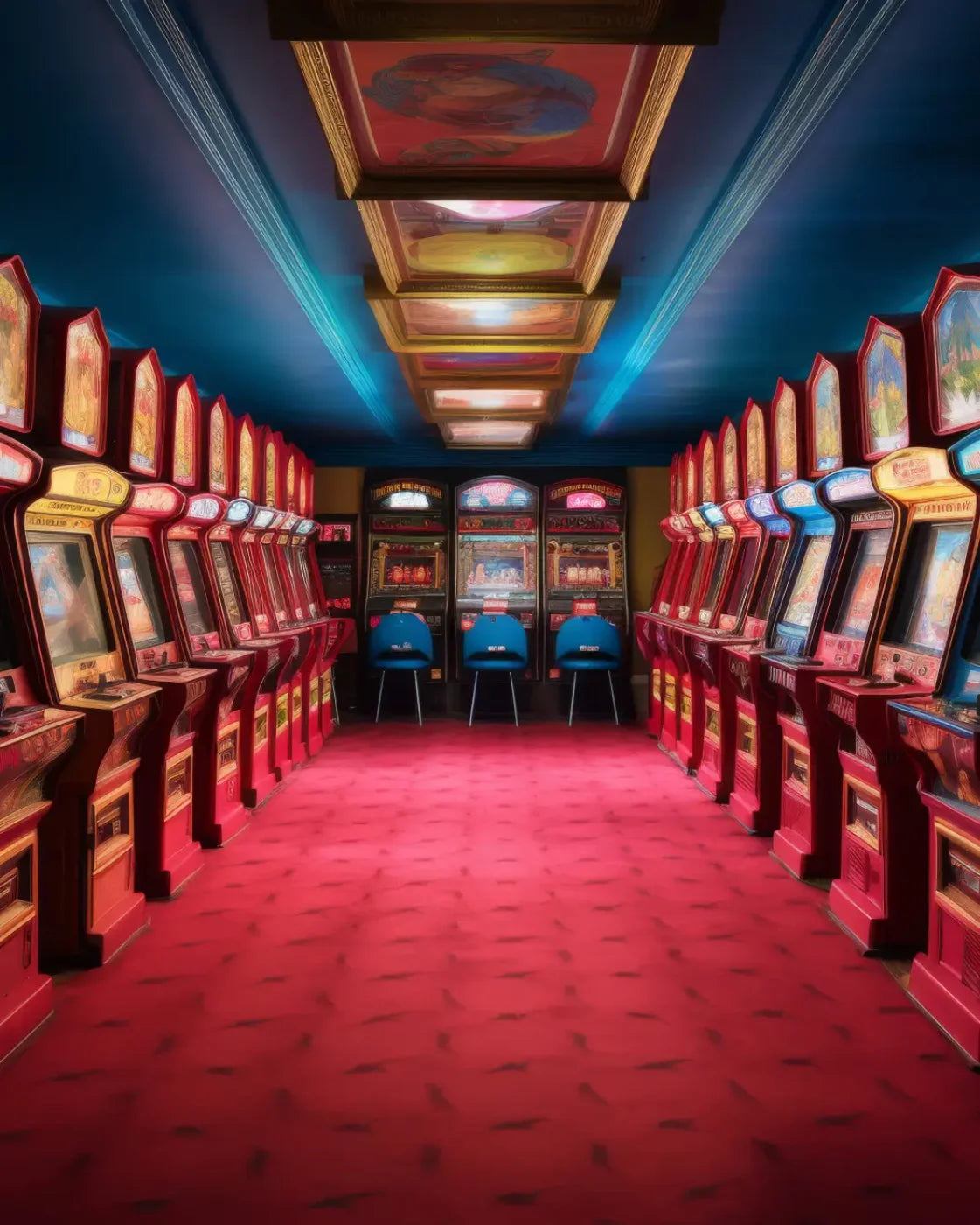 Vintage Arcade 8’x10’ Fleece (96 x 120 inch) Backdrop