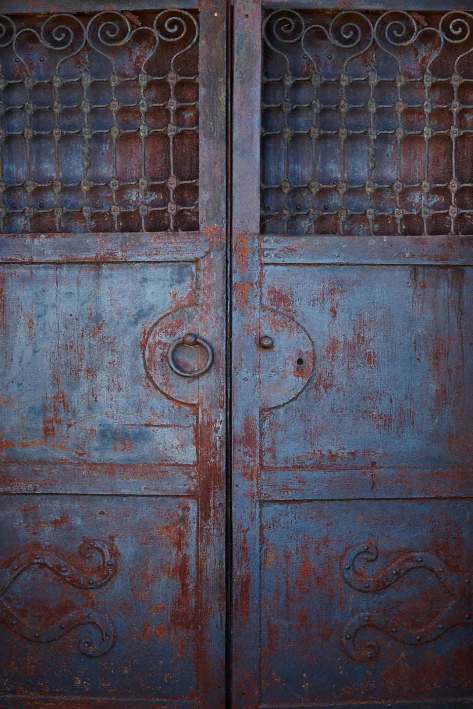 Vintage Blue Door 5X8 Ultracloth ( 60 X 96 Inch ) Backdrop