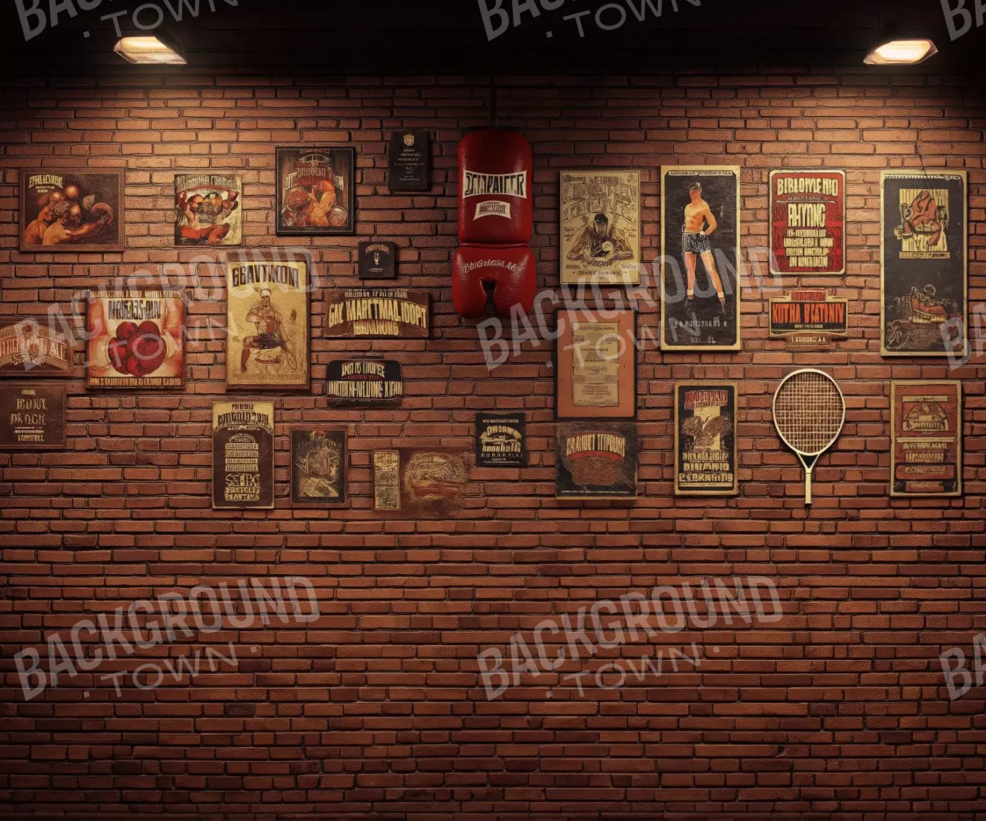 Vintage Boxing 12’X10’ Ultracloth (144 X 120 Inch) Backdrop