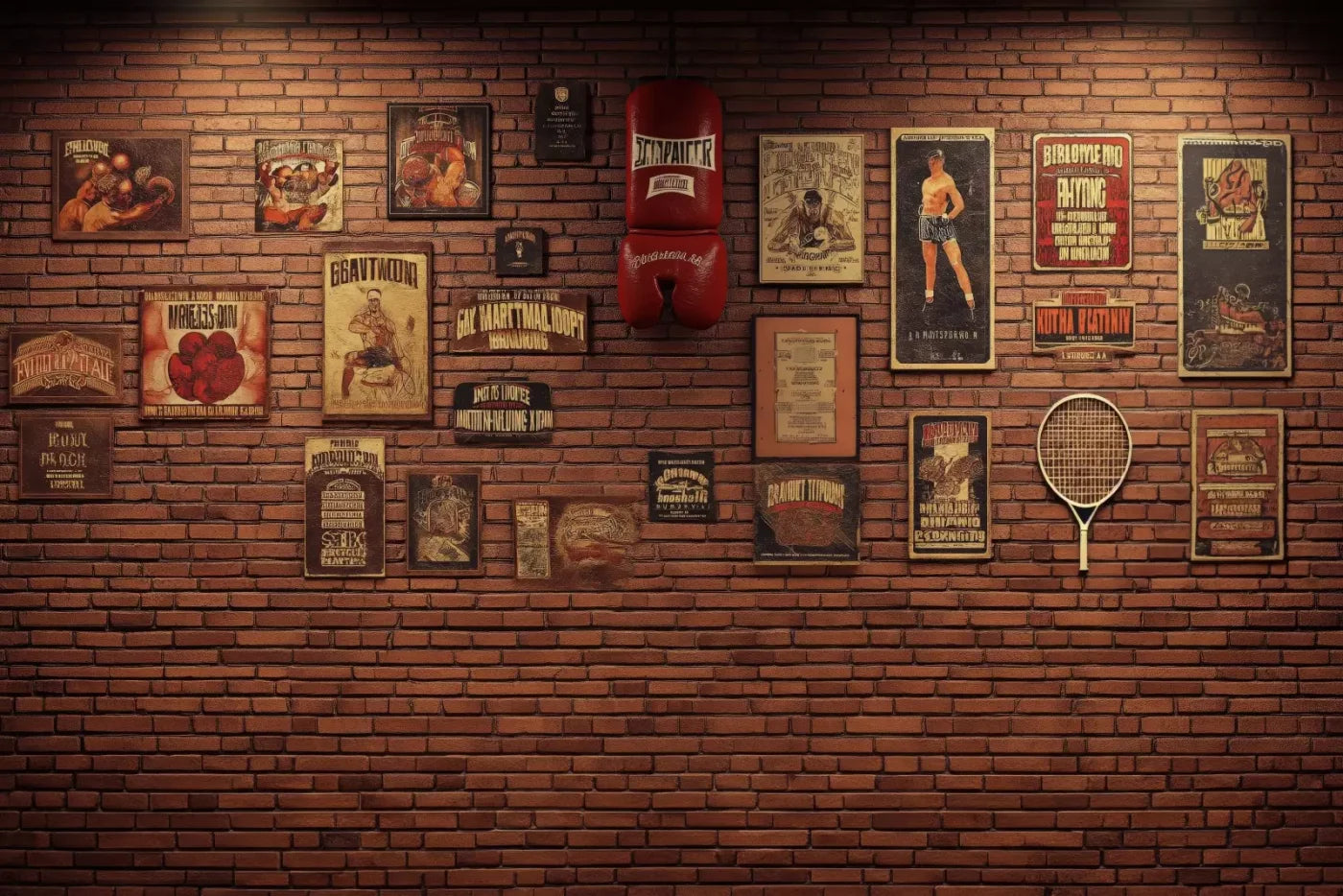 Vintage Boxing 12’X8’ Ultracloth (144 X 96 Inch) Backdrop