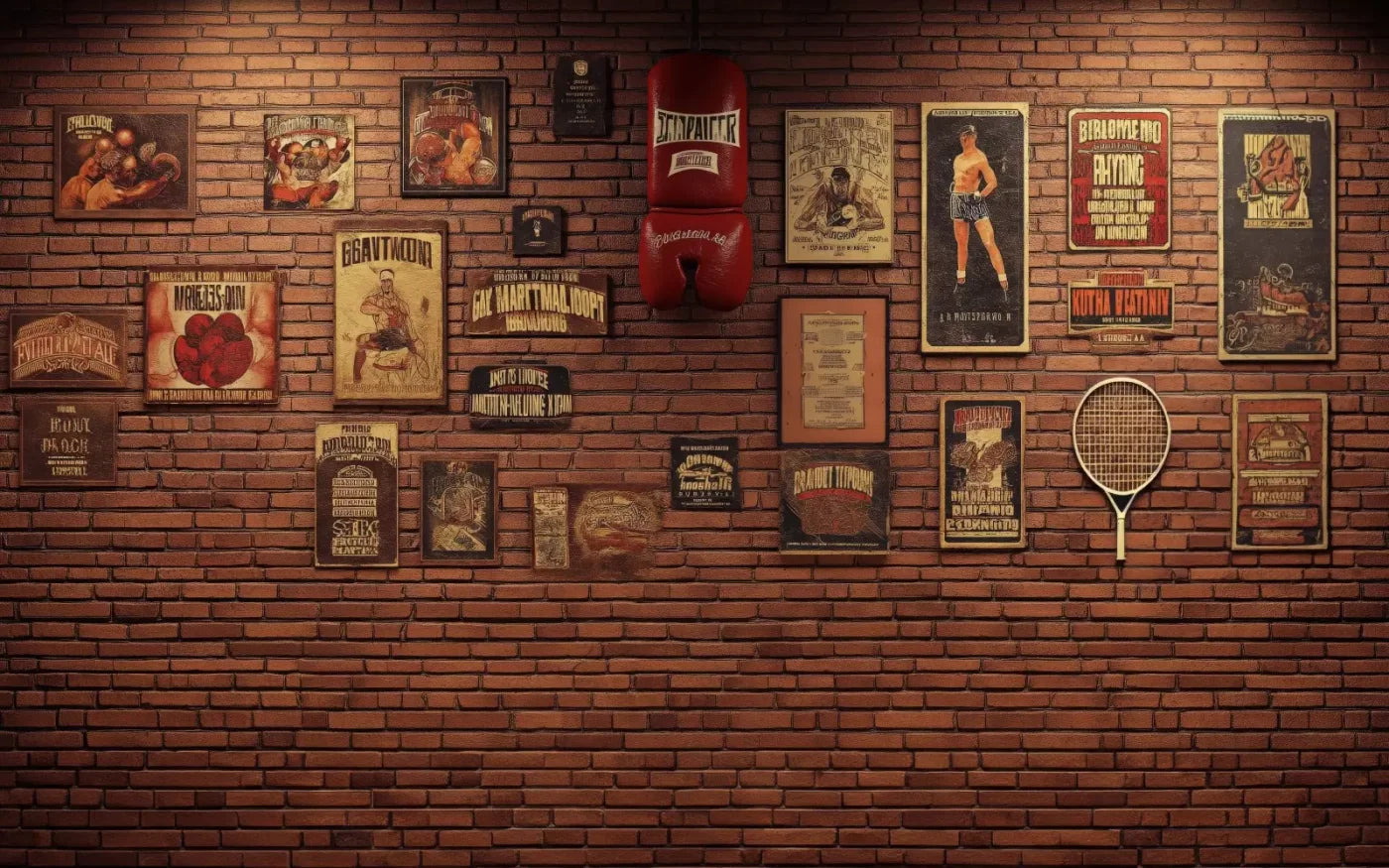 Vintage Boxing 16’X10’ Ultracloth (192 X 120 Inch) Backdrop