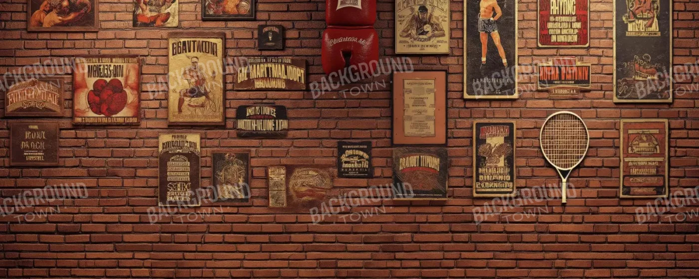 Vintage Boxing 20’X8’ Ultracloth (240 X 96 Inch) Backdrop