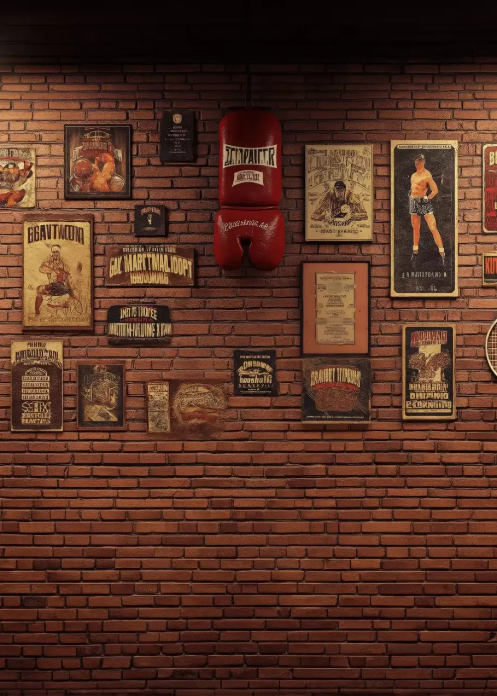 Vintage Boxing 5’X7’ Ultracloth (60 X 84 Inch) Backdrop