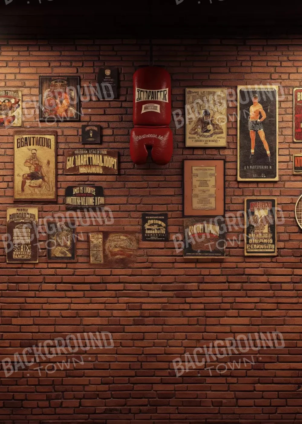Vintage Boxing 5’X7’ Ultracloth (60 X 84 Inch) Backdrop