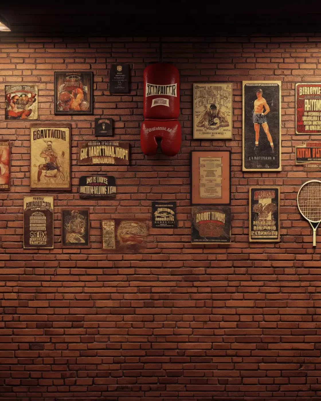 Vintage Boxing 8’X10’ Fleece (96 X 120 Inch) Backdrop