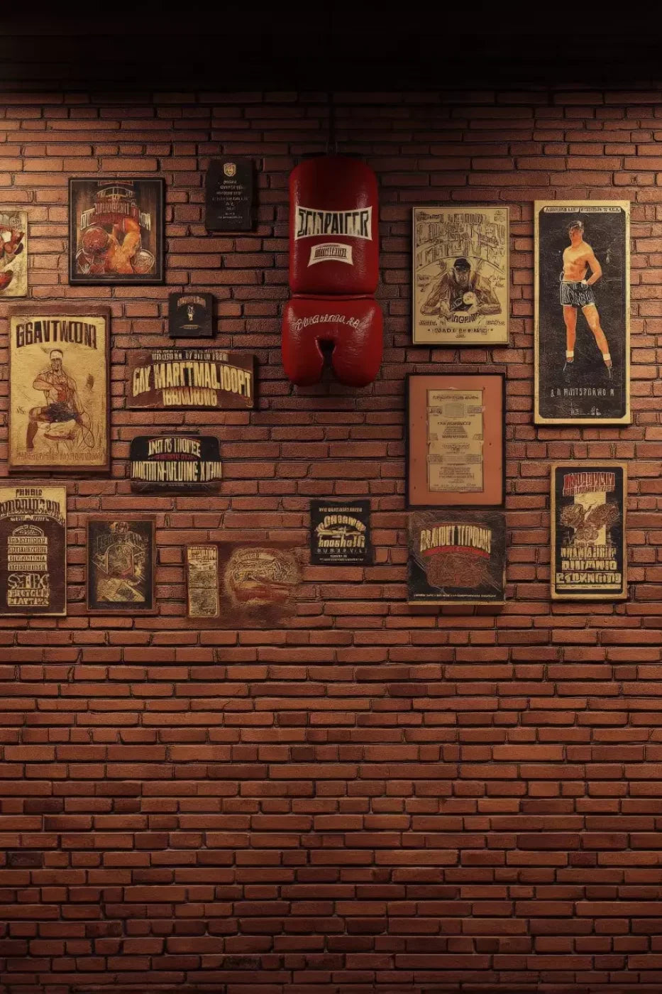 Vintage Boxing 8’X12’ Ultracloth (96 X 144 Inch) Backdrop