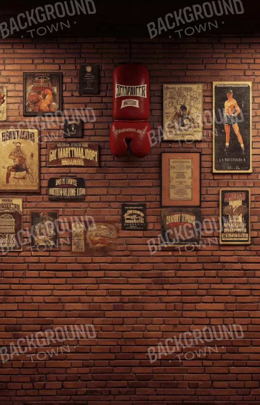 Vintage Boxing 9’X14’ Ultracloth (108 X 168 Inch) Backdrop
