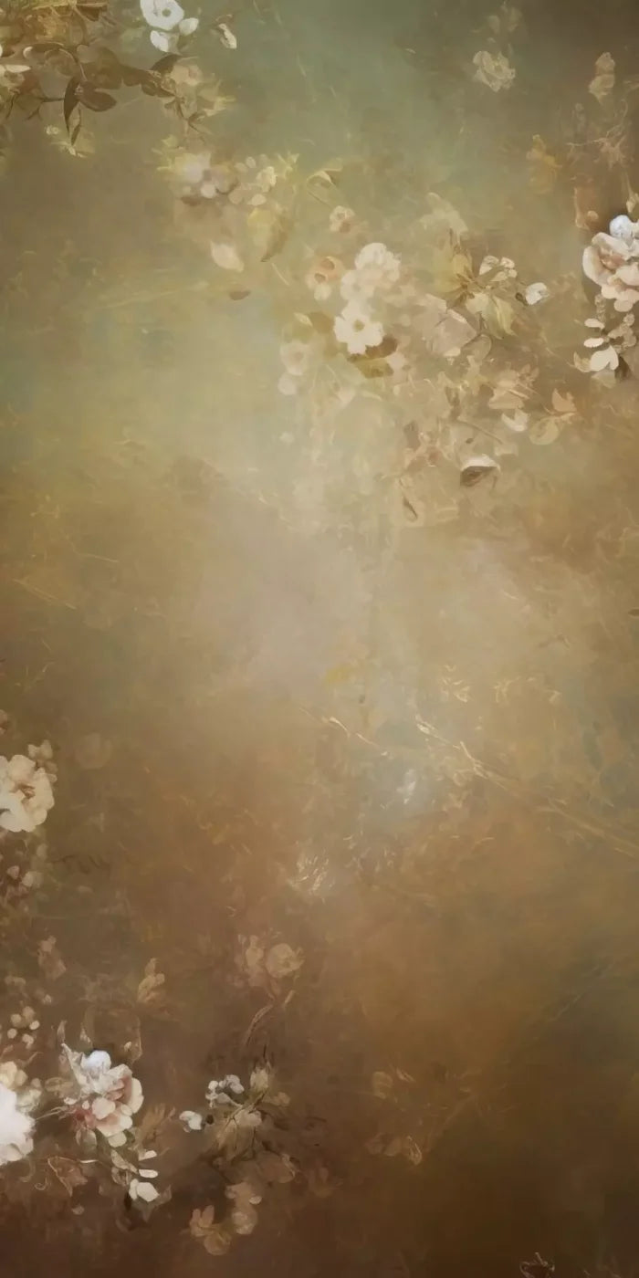 Vintage Brown Floral 1 10’X20’ Ultracloth (120 X 240 Inch) Backdrop