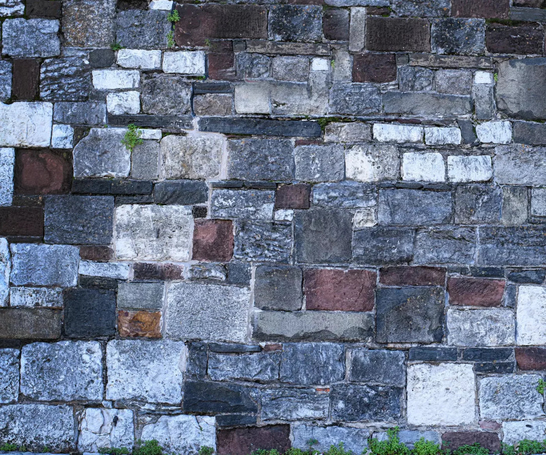 Vintage Cobblestone 5X42 Fleece ( 60 X 50 Inch ) Backdrop