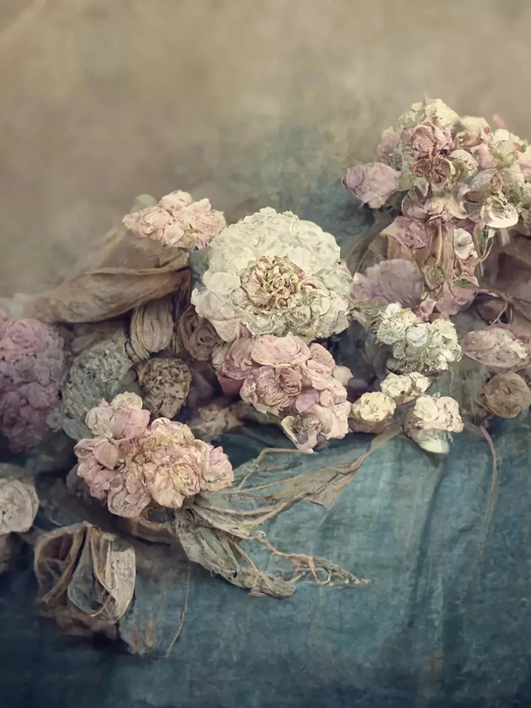 Vintage Floral 2 5X68 Fleece ( 60 X 80 Inch ) Backdrop