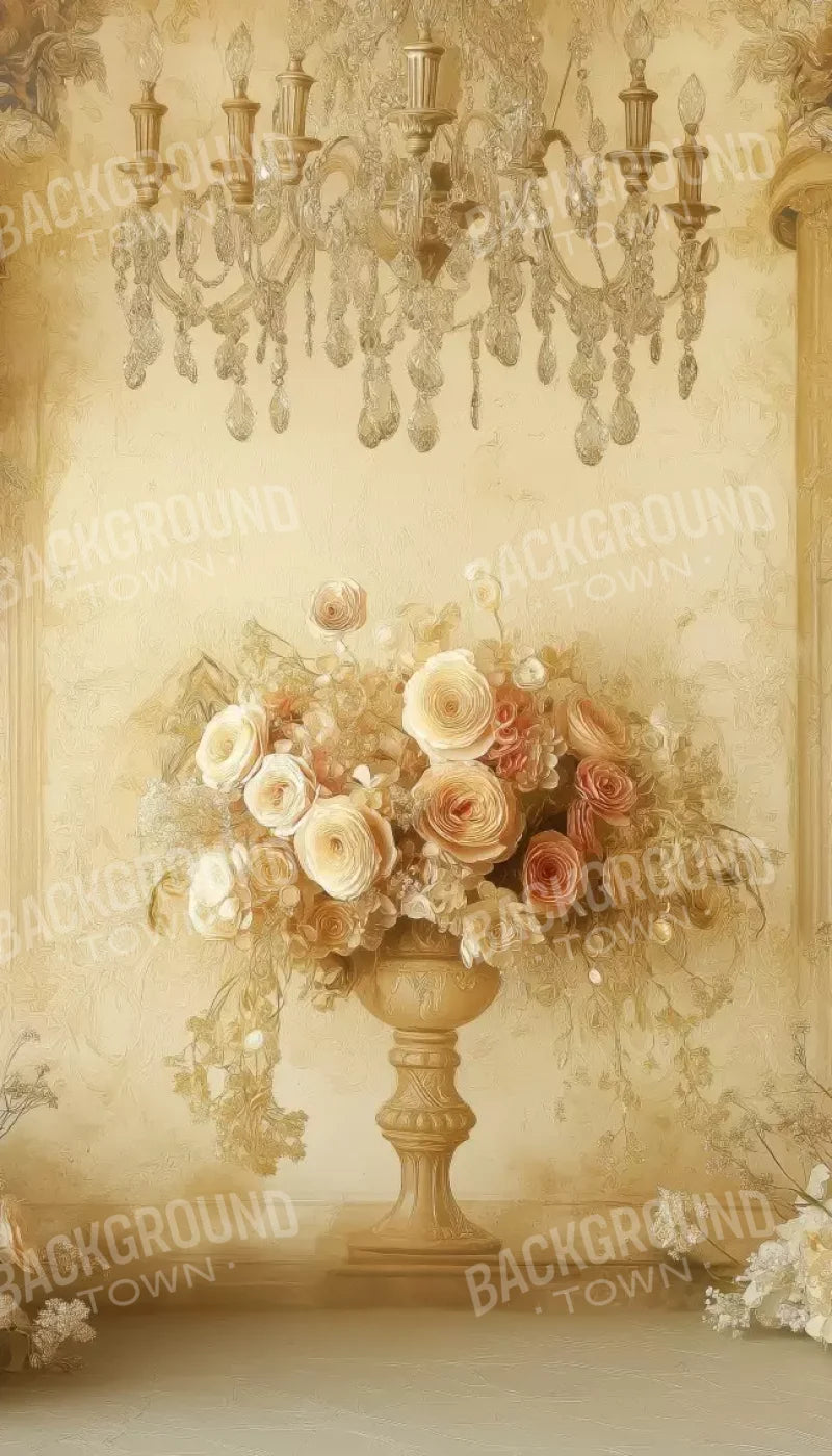 Vintage Flowers On Pedestals 8’x14’ UltraCloth (96 x 168 inch) Backdrop