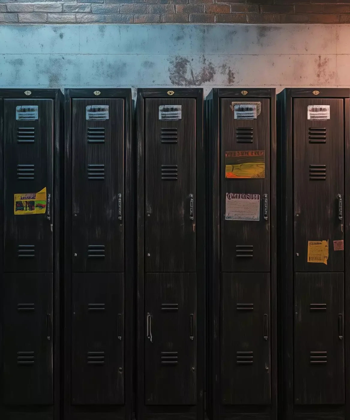 Vintage Gym Lockers 10’X12’ Ultracloth (120 X 144 Inch) Backdrop