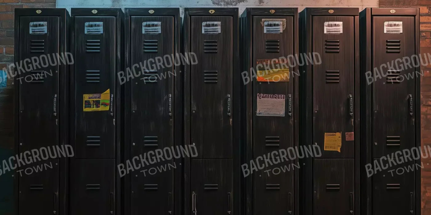 Vintage Gym Lockers 16’X8’ Ultracloth (192 X 96 Inch) Backdrop