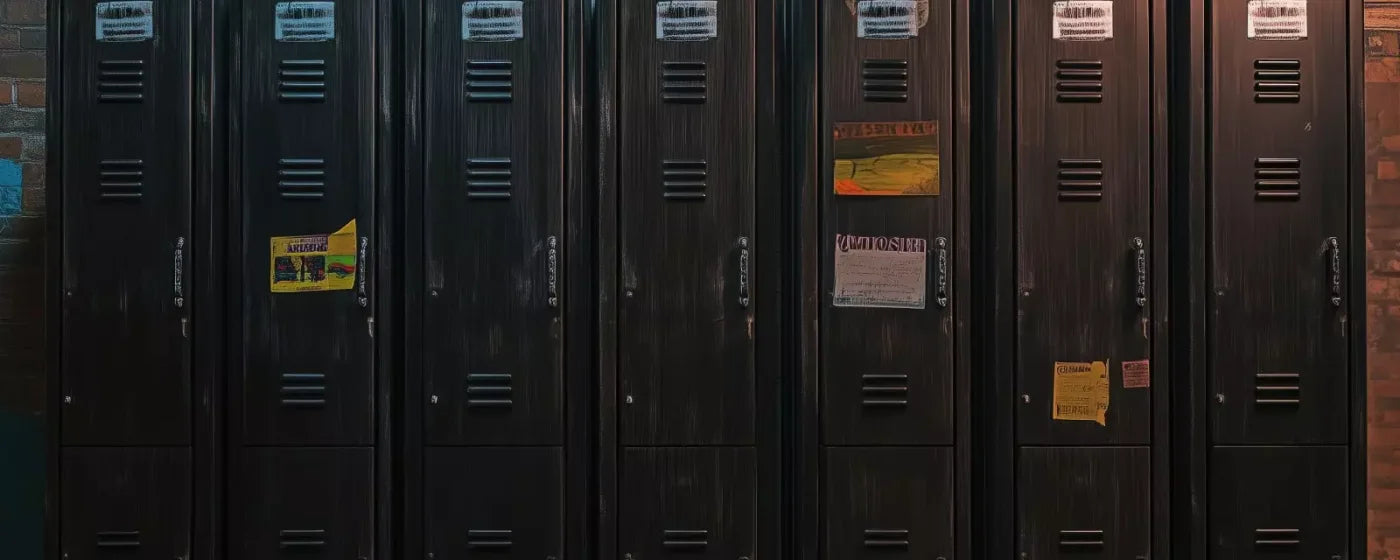 Vintage Gym Lockers 20’X8’ Ultracloth (240 X 96 Inch) Backdrop